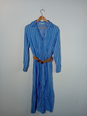 Robe Longue Rayée Zara