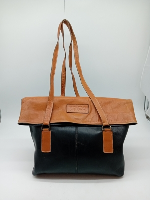 Sac Cabas Kenzo Bicolore En Cuir