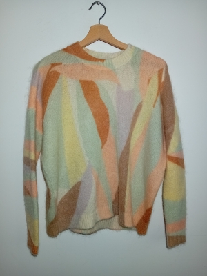 Pull Sezane Maille Mohair Multicolore Pastel M