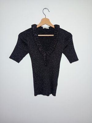 Pull Col V Sandro Noir S