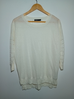 Pull En Maille Fine Blanc Karen Millen L