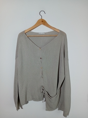 Gilet Fluide Sarah Pacini Maille Beige