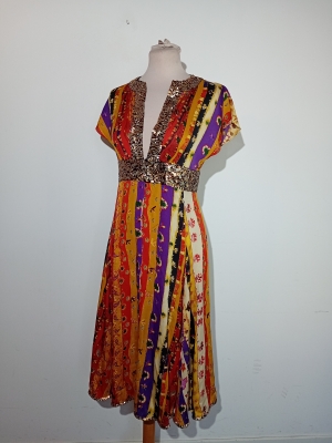 Robe Courte Colorée À Paillettes Diane Von Furstenberg