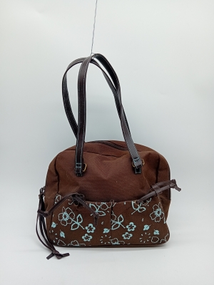 Sac À Main 3suisses Marron Motifs Fleurs