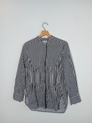 Chemise ceintrée rayée bleu marine et blanc COS