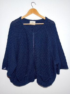 Gilet Zippé Maille Bleu Marine Essentiel Antwerp
