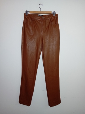 Pantalon Similicuir Marron Guess