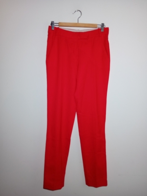 Pantalon Droit Rouge En Laine Maje