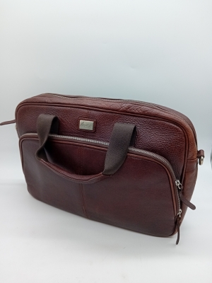 Sacoche ordinateur en cuir marron Mac Douglas