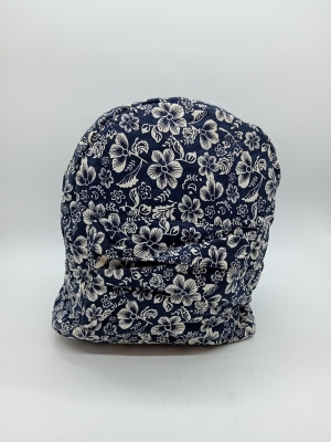 Sac à dos bleu à motifs fleurs