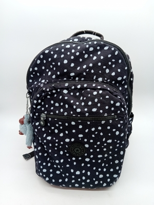 Sac à dos Kipling à pois noirs et blancs