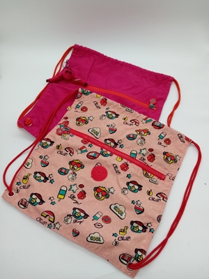 Lot De 2 Sacs À Cordon Kipling Rose