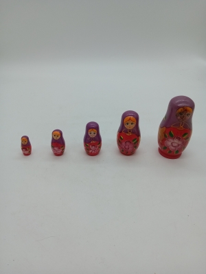 Set 5 Poupées Russes Matriochka Bois