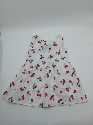Robe Blanche Cerises 5 Ans