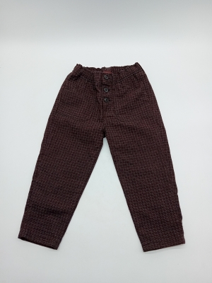 Pantalon À Carreaux Bordeaux Et Gris Zara
