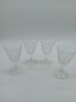 Lot De 4 Verres À Vin Ciselé