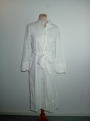 Robe Longue Zara Blanche Broderie Anglaise