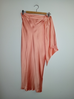 Jupe drapée satinée Liu Jo rose saumon