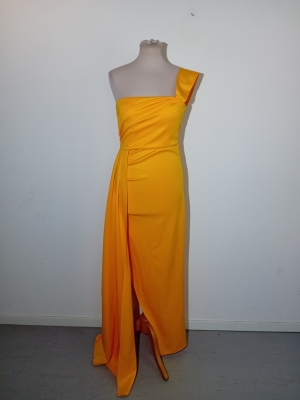 Robe Longue Asymétrique Jaune Miss Ord M