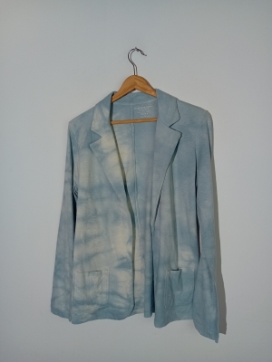Veste Légère Lin Coton Bleu Tie-dye Majestic Filatures M