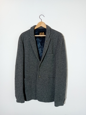 Veste De Costume Grise En Laine