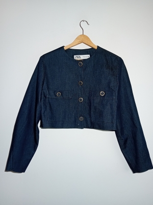 Veste Courte Denim Zara