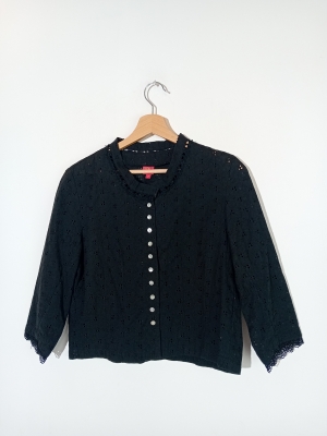 Blouse Noire Broderie Anglaise Jeff M