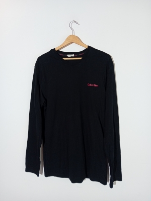T-shirt Manches Longues Noir Calvin Klein