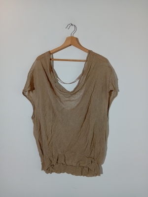 Top Fluide Beige Doré Olivier Strelli