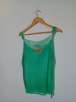 Top Vert Paillettes Olivier Strelli