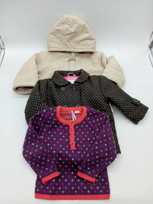 Lot 3 Vetements Bebe Manteaux Pull
