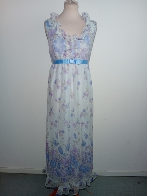Robe de nuit Longue Vintage Fleurie