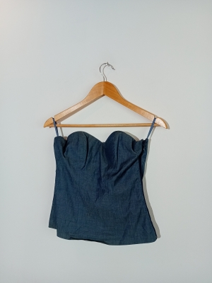 Haut Bustier En Denim Guess By Marciano