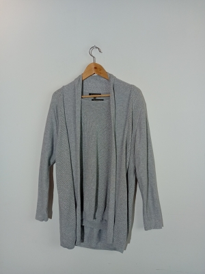 Ensemble Gilet Long et Cardigan Gris Pailleté Buissonnière