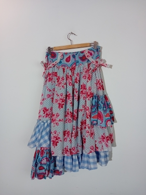 Jupe Longue Bohème Patchwork Fleurs