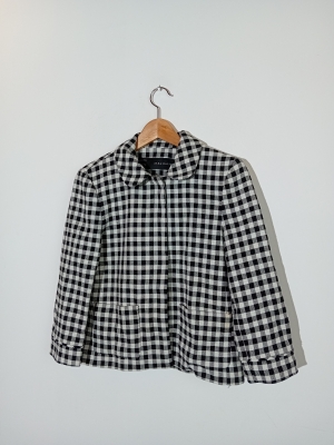 Veste À Carreaux Vichy Zara Basic
