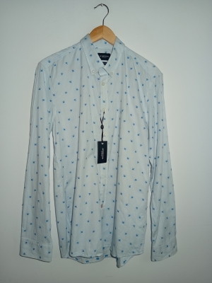 Chemise &Agrave; Motifs Bleu Ciel Mcgregor M