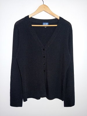 Gilet Noir Boutonn&eacute;