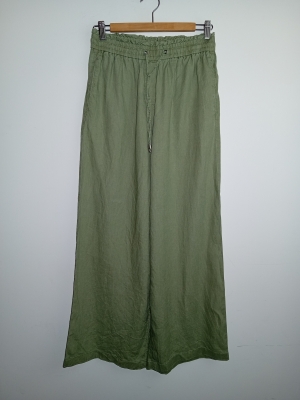 Pantalon Large Vert Sauge Esprit