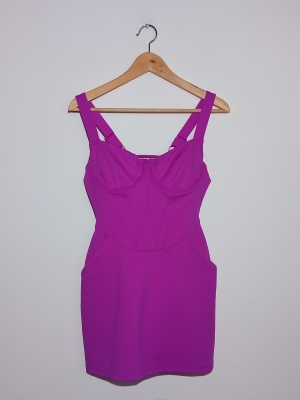 Robe De Bain Fuchsia Lacets