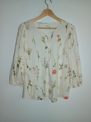 Blouse H&m En Lin Fleuri