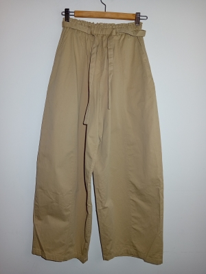 Pantalon Large Beige Shine