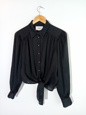 Blouse Fluide Noire Ba&sh Boutons Bijoux
