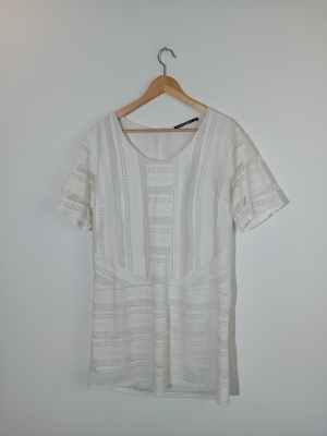 Robe Blanche Ajourée Les Filles De Neaux Xl