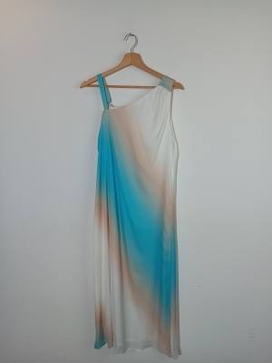 Robe Longue Asymétrique Dégradé Atmosfashion