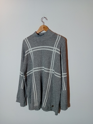 Pull Gris À Carreaux Tommy Hilfiger