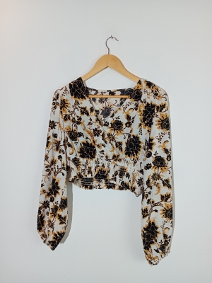 Top Fleuri Manches Longues Smocks