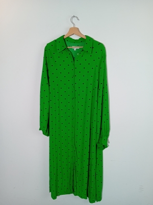 Robe Longue La Redoute Verte Pois Noirs