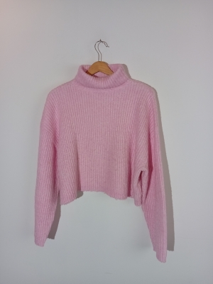 Pull Rose Col Roule Only