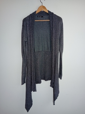 Gilet Long Paillet&eacute; Argent&eacute; O.mill